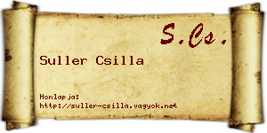 Suller Csilla névjegykártya
